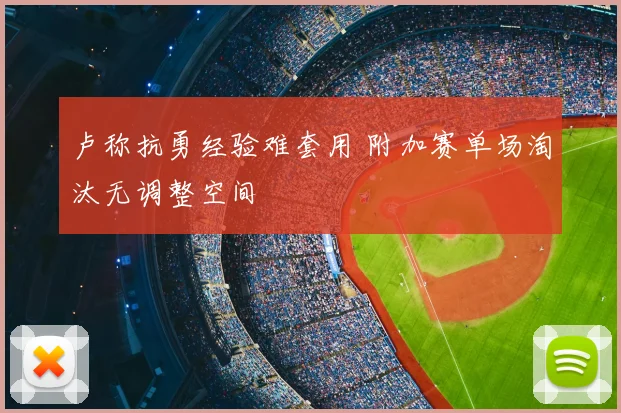 卢称抗勇经验难套用 附加赛单场淘汰无调整空间